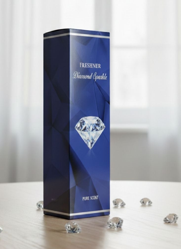 Premium Diamond Sparkle Scent Freshener Spray – Luxury Air Freshener for Home & Office, Blue, 1 Pc - Image 2